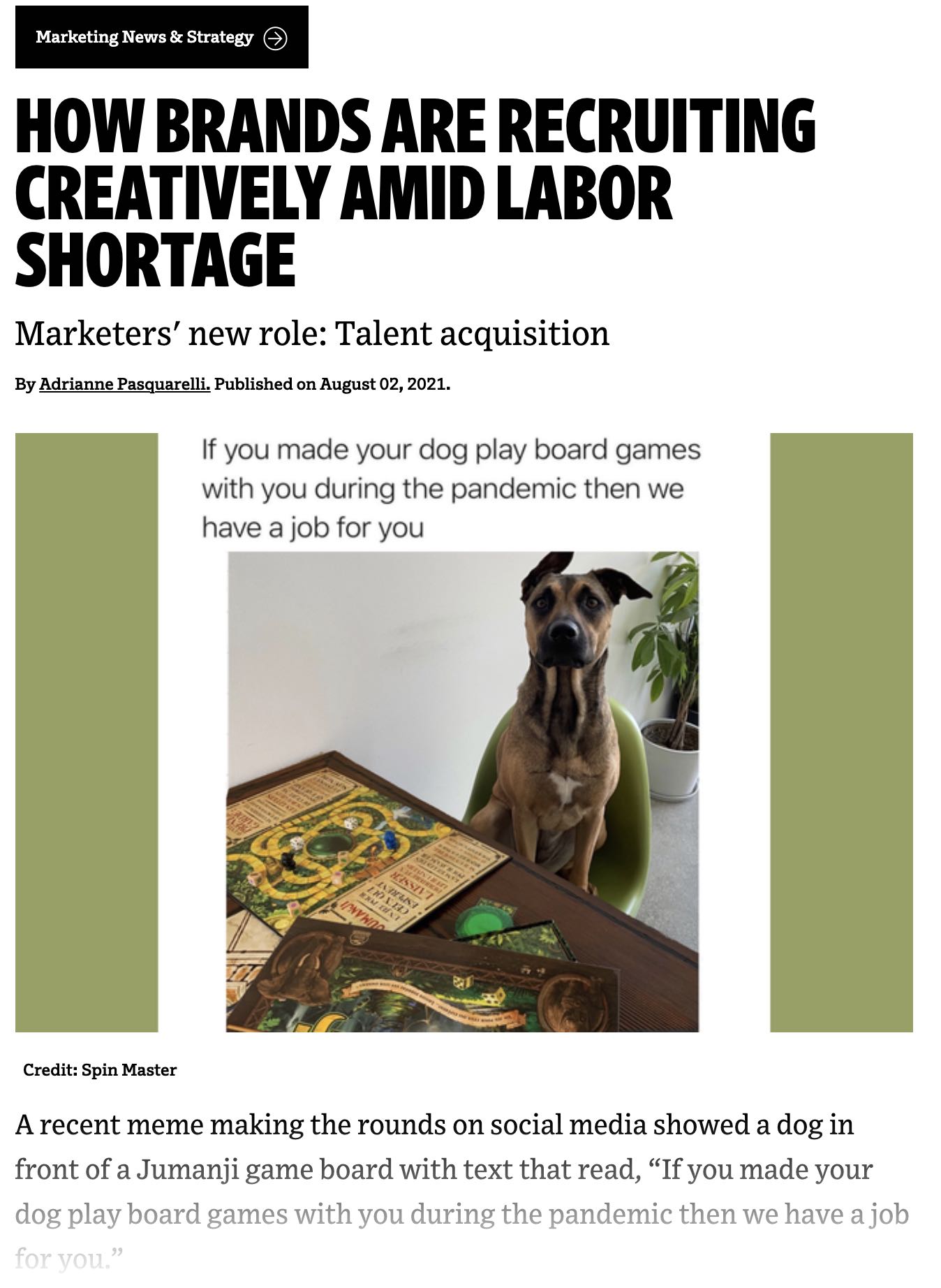 Marketer new role talent acquisition blog shot updoc media
