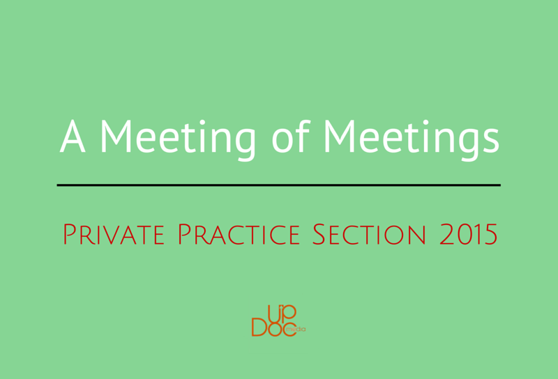 Gene Shirokobrod blod post about private practice section meeting