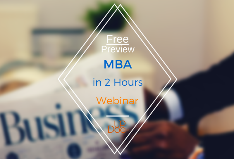 MBA in 2 hours webinar by Dr. Ben Fung on updoc media